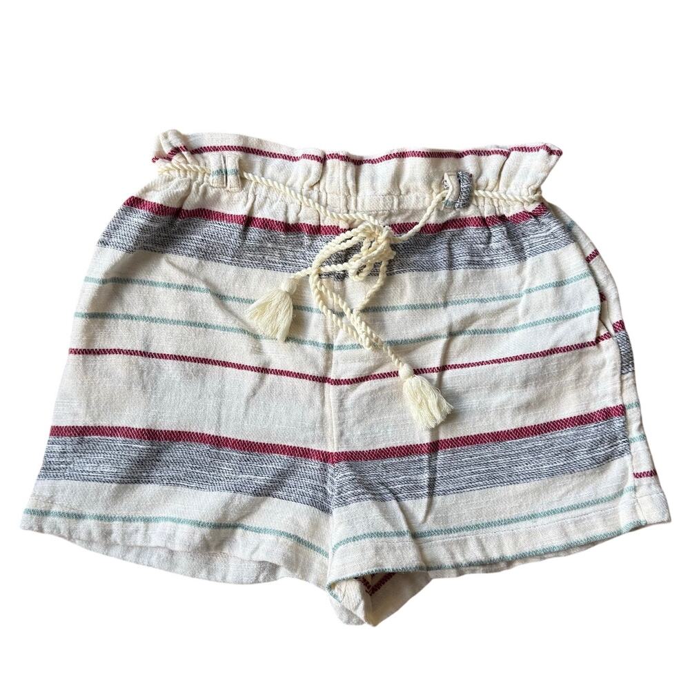 Urban Outfitters Striped Knit Paperbag Waist Shorts Sz XS July 4th Nautical